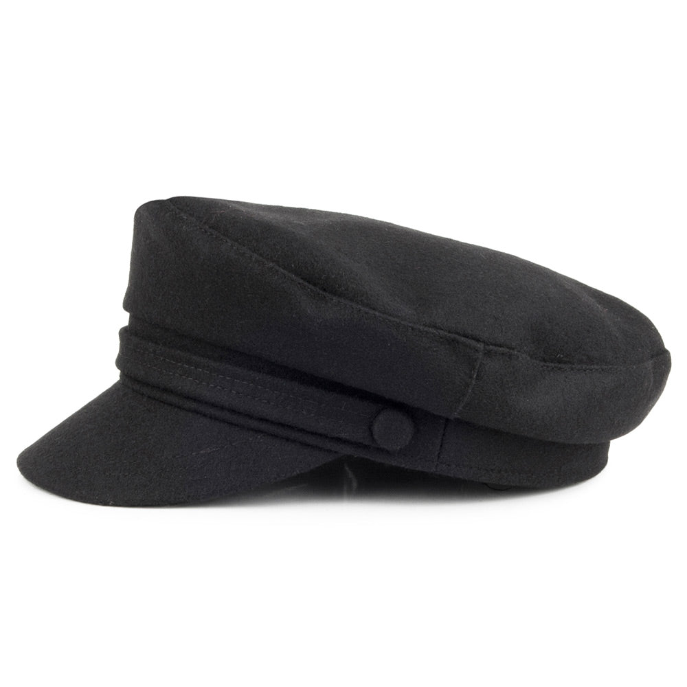 Gorra marinera de mezcla de lana de Jaxon & James Negro al por mayor
