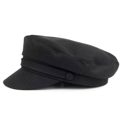 Gorra marinera de mezcla de lana de Jaxon & James Negro al por mayor