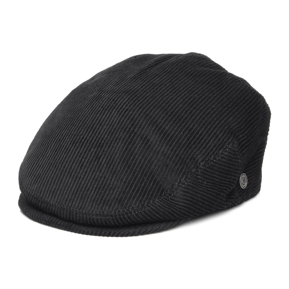 Gorra plana de pana de Jaxon & James Negro al por mayor