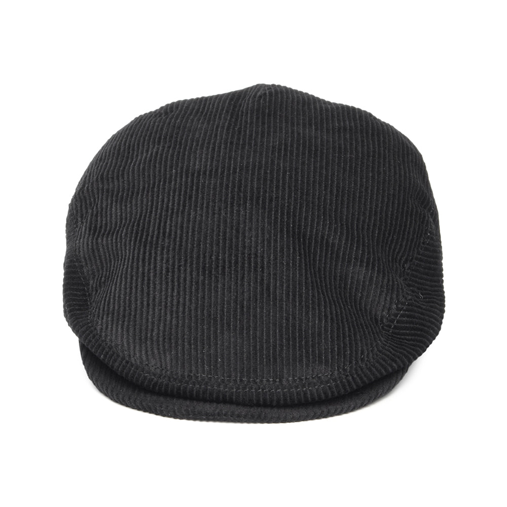Gorra plana de pana de Jaxon & James Negro al por mayor