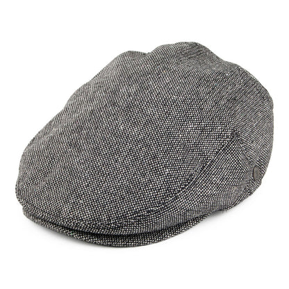 Gorra plana en Marl Tweed de Jaxon & James Negro al por mayor