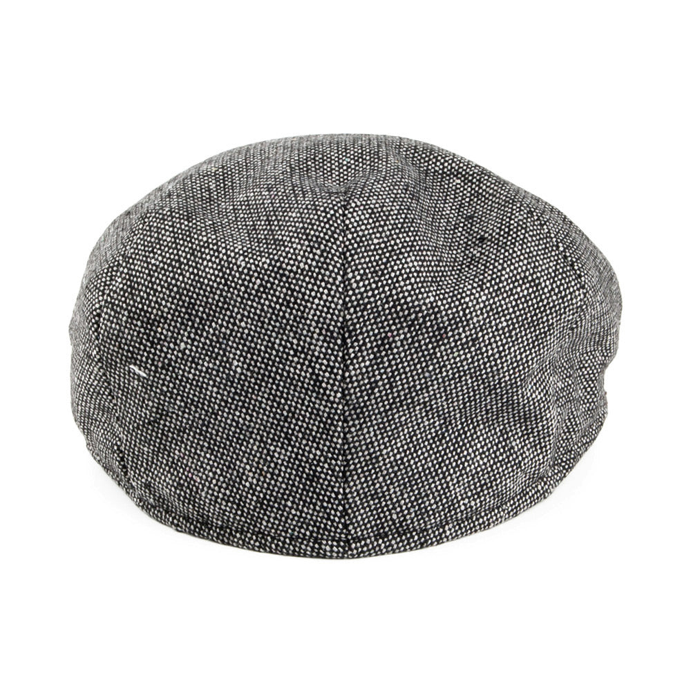 Gorra plana en Marl Tweed de Jaxon & James Negro al por mayor