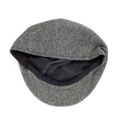 Gorra plana en Marl Tweed de Jaxon & James Negro al por mayor