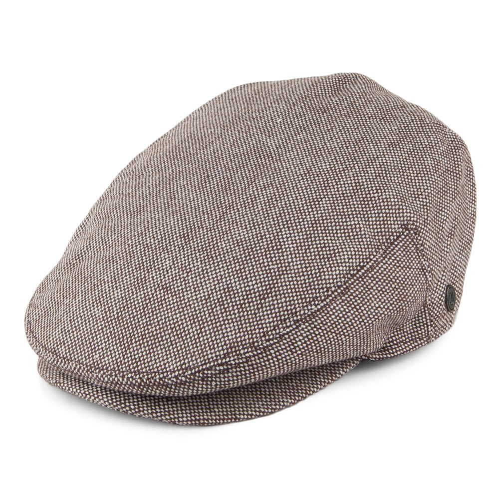 Gorra plana en Marl Tweed de Jaxon & James Marrón al por mayor