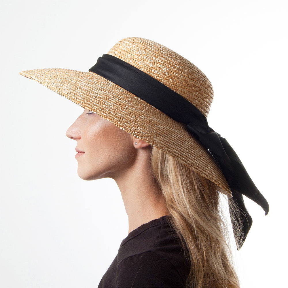Sombrero canotier Milan de paja de Sur la tête al por mayor