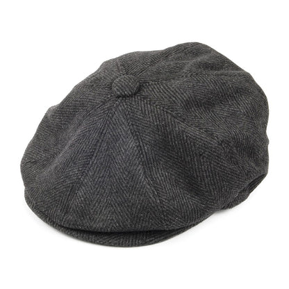 Gorra Newsboy de diseño de Espiga de Jaxon & James Antracita al por mayor