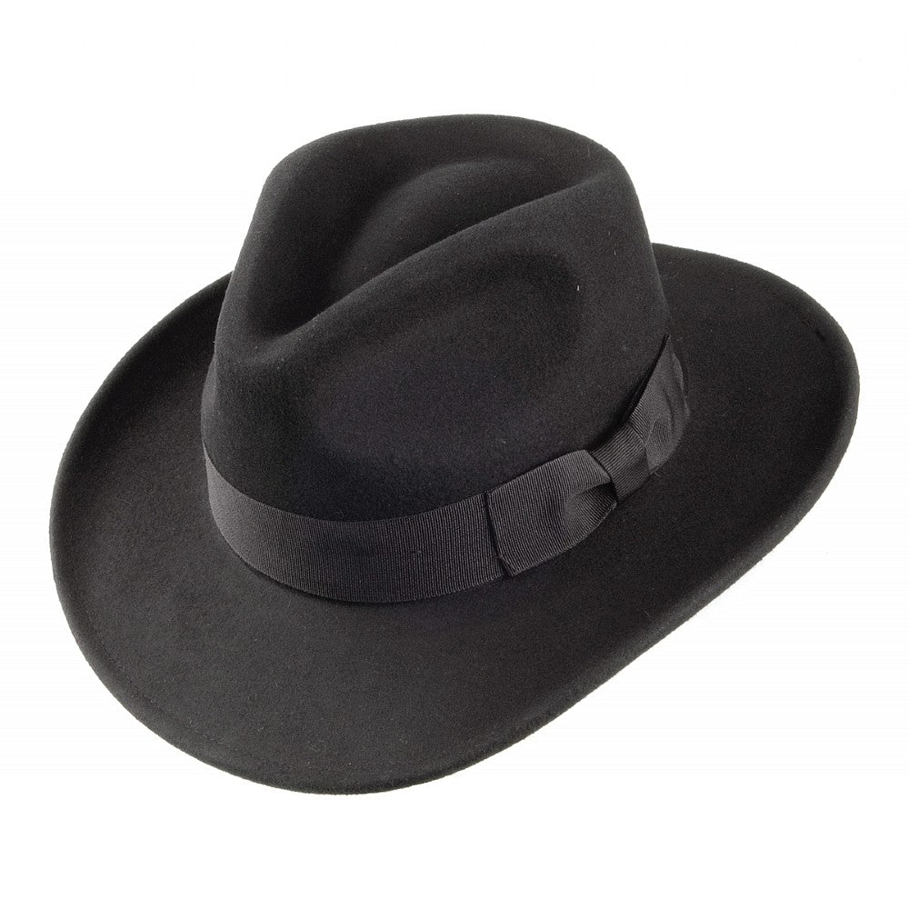 Sombrero Fedora Ford de Jaxon & James Negro al por mayor