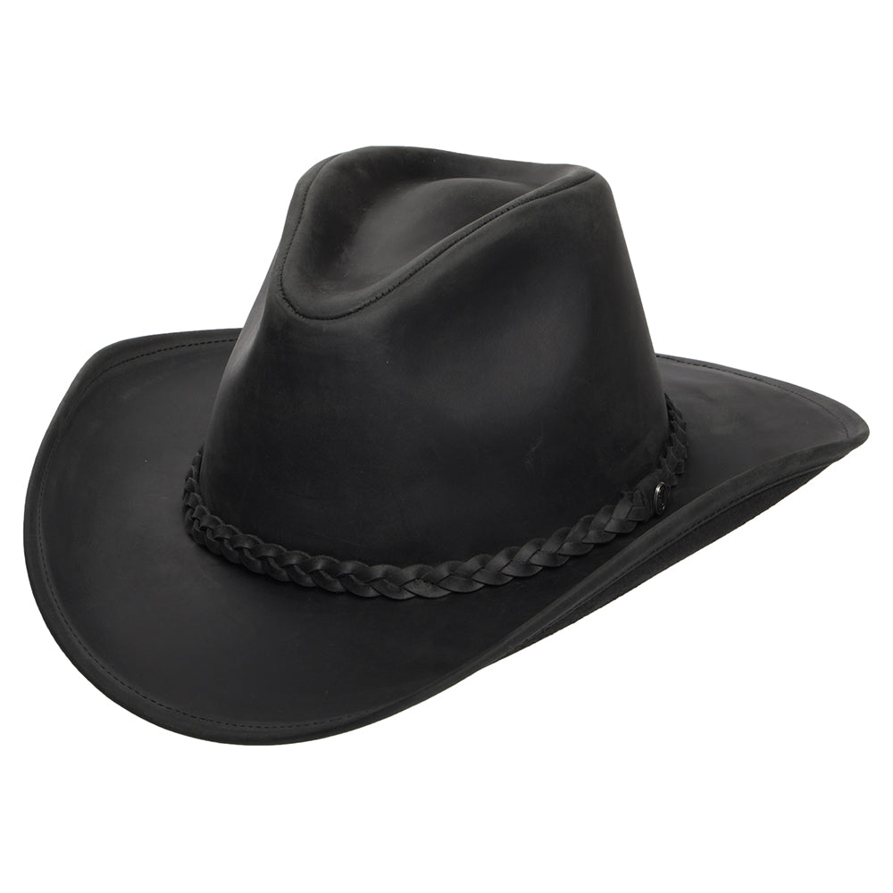 Sombrero Cowboy piel de búfalo de Jaxon & James Negro al por mayor