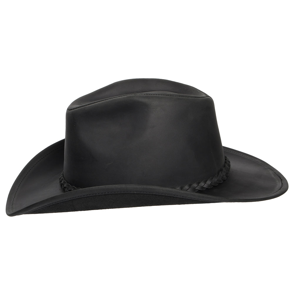 Sombrero Cowboy piel de búfalo de Jaxon & James Negro al por mayor
