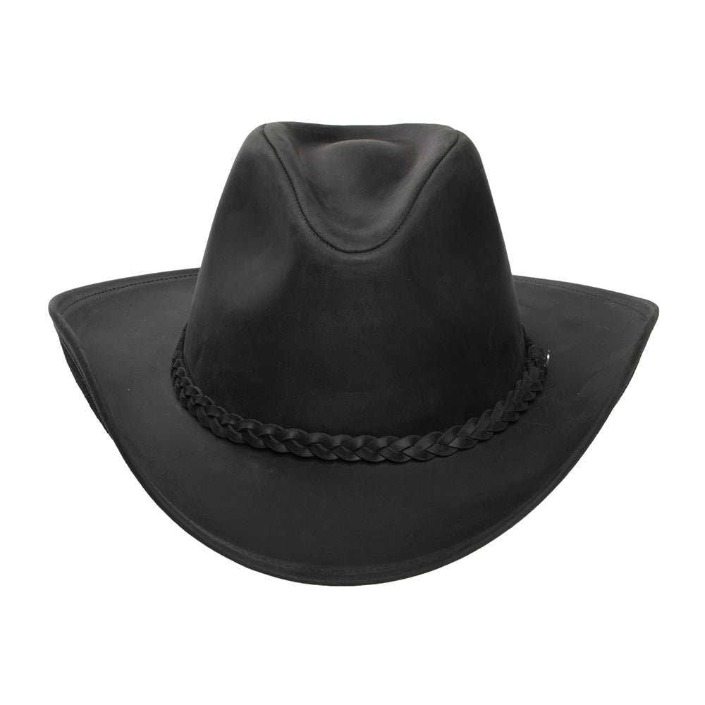 Sombrero Cowboy piel de búfalo de Jaxon & James Negro al por mayor