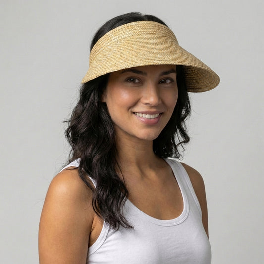 Visera mujer Milan de sur la tête Natural al por mayor