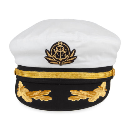 Sombrero de capitán de barco de Village Hats Blanco al por mayor