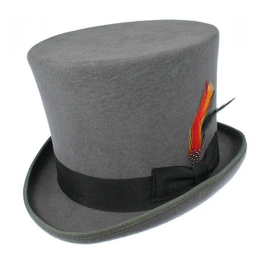 Sombrero de copa victoriano de Jaxon & James Gris al por mayor