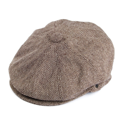 Gorra Newsboy diseño de espiga de Jaxon & James Marrón al por mayor