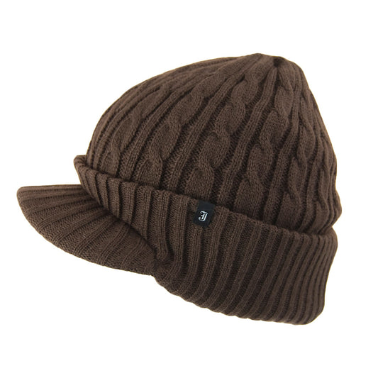 Gorro tejido con pico de Jaxon & James Café al por mayor