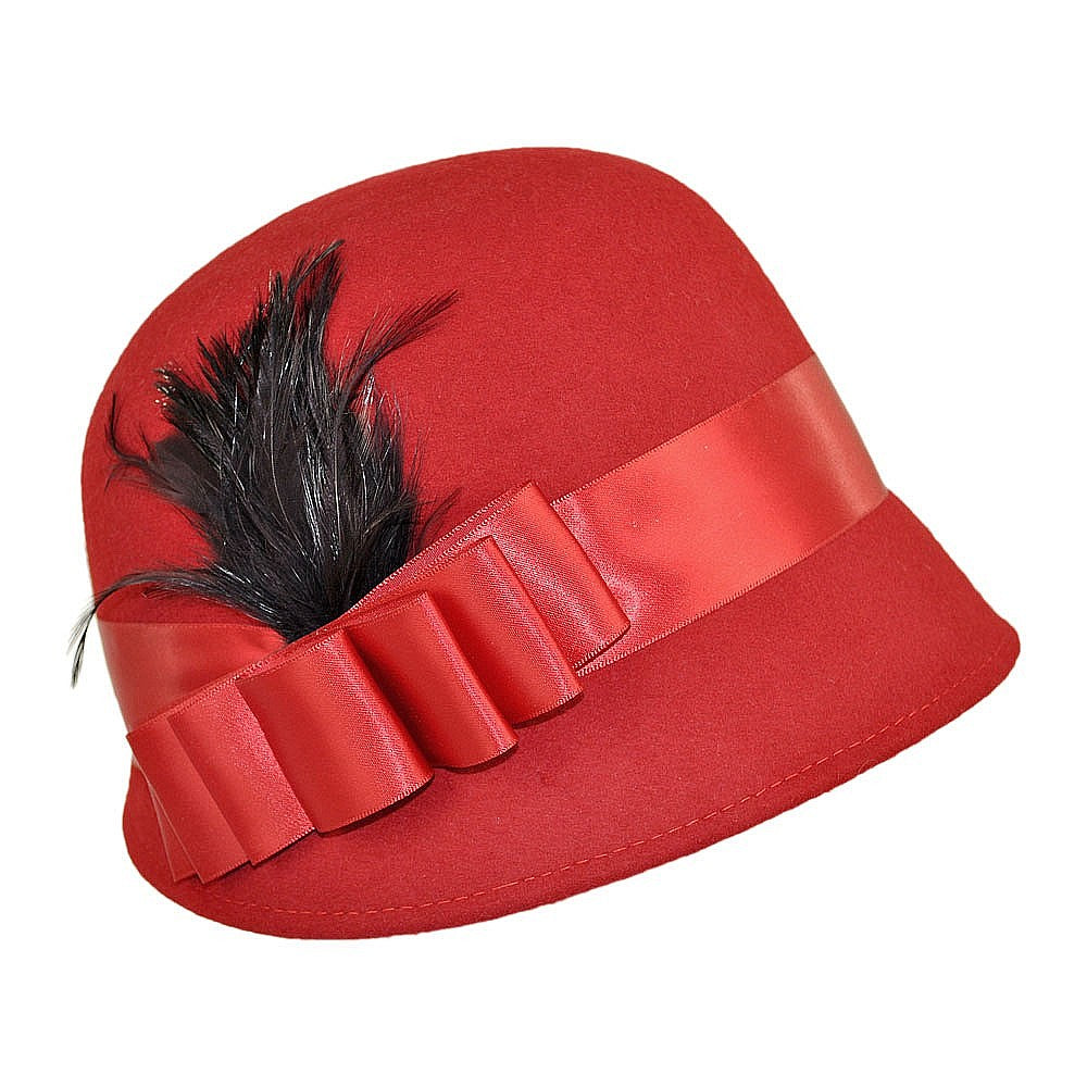 Sombrero Cloche Chloe de Sur la tête Rojo al por mayor