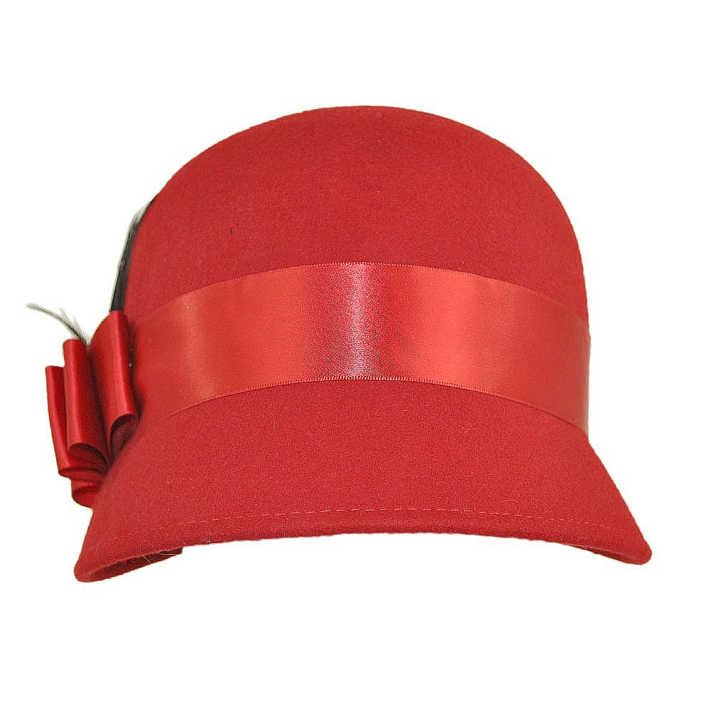 Sombrero Cloche Chloe de Sur la tête Rojo al por mayor
