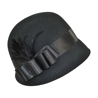Sombrero Cloche Chloe de Sur la tête Negro al por mayor