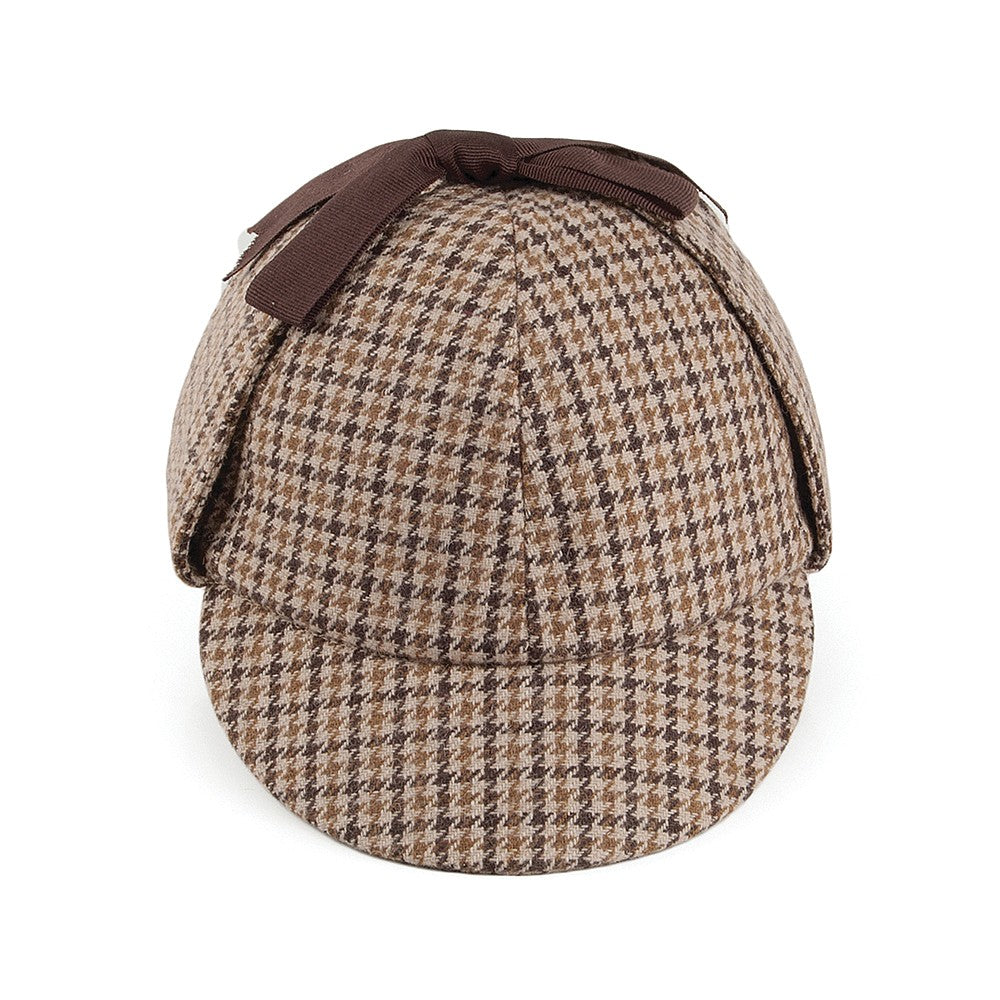 Sombrero Sherlock Holmes diseño de pata de gallo de Jaxon & James Marrón al por mayor