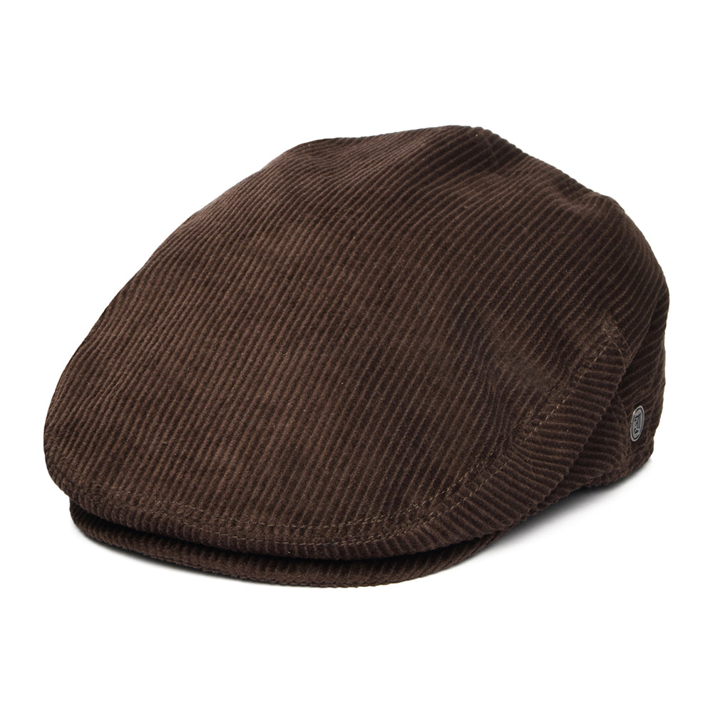 Gorra plana de pana de Jaxon & James Marrón al por mayor