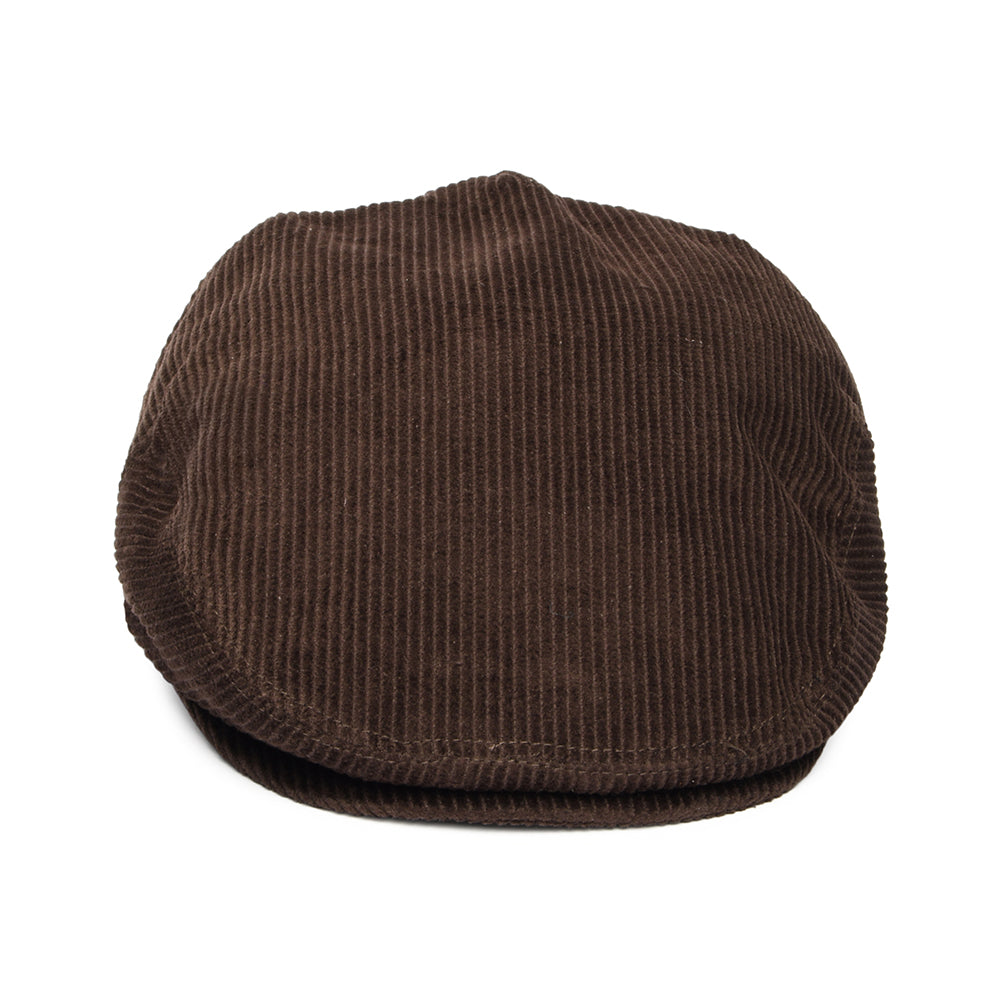 Gorra plana de pana de Jaxon & James Marrón al por mayor