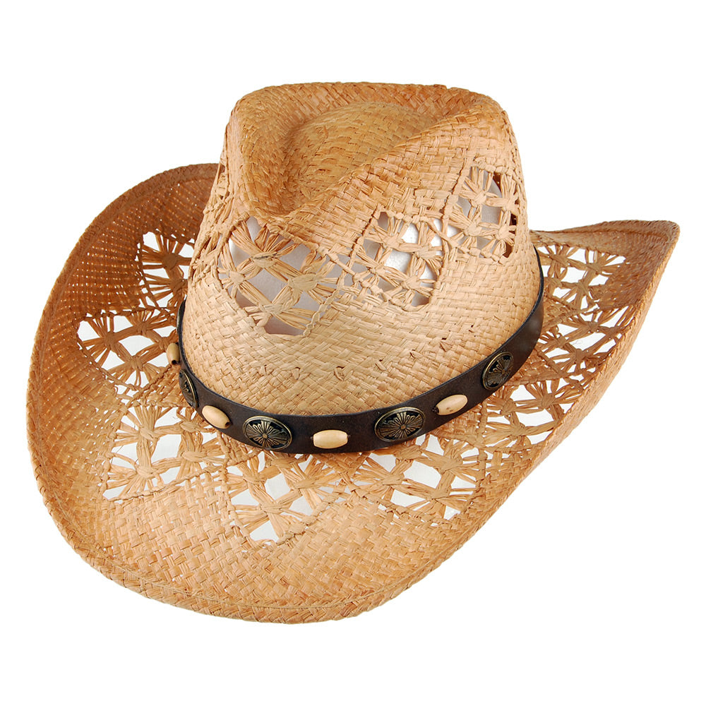 Sombrero Cowboy Annie Oakley de rafia de Sur la tête al por mayor