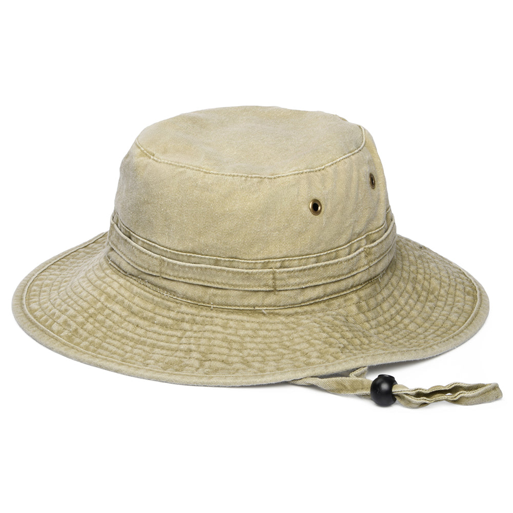Sombrero flexible de algodón Booney Kaki al por mayor