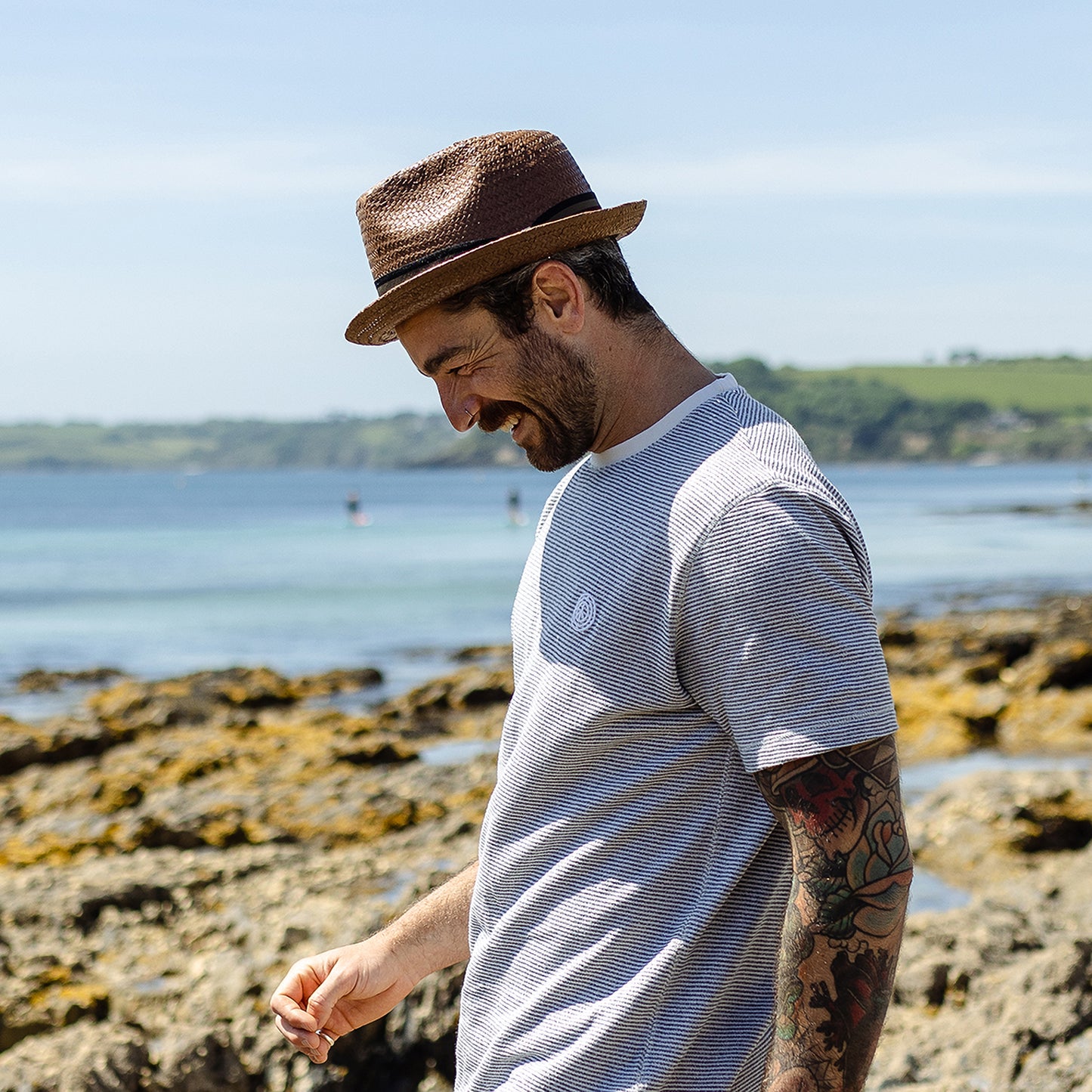 Sombrero de paja Trilby Tribeca de Jaxon & James Marrón al por mayor