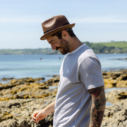 Sombrero de paja Trilby Tribeca de Jaxon & James Marrón al por mayor