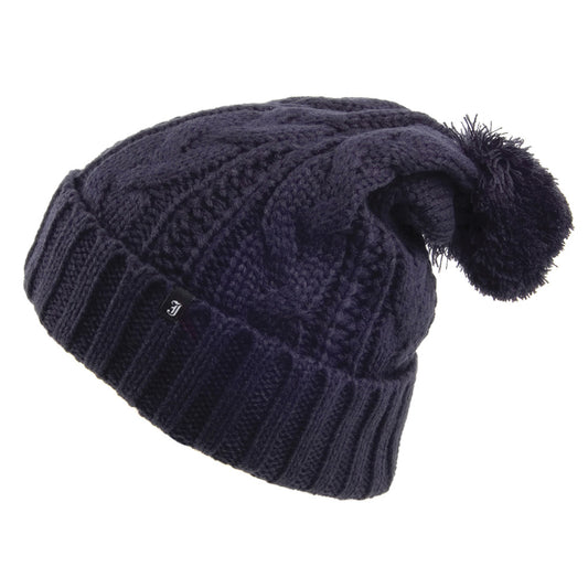 Gorro tejido con pompón de Jaxon & James Azul marino al por mayor