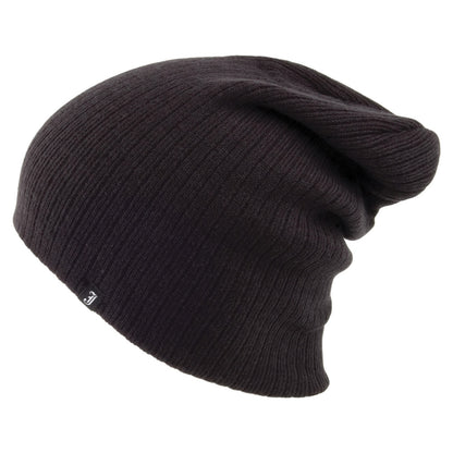 Gorro Beanie Oversized de canalé de Jaxon & James Negro al por mayor