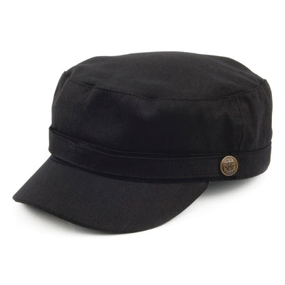Gorra militar de diseño de espiga de Jaxon & James Negro al por mayor