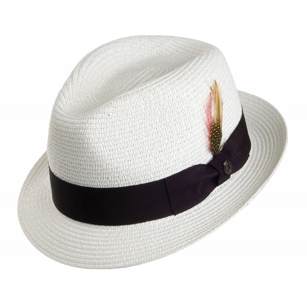 Sombrero de paja Toyo Trilby de Jaxon & James Blanco al por mayor