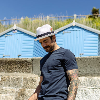 Sombrero de paja Toyo Trilby de Jaxon & James Blanco al por mayor