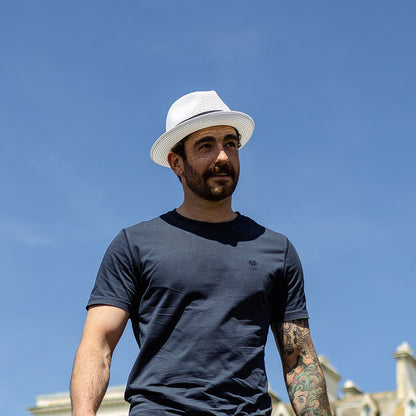 Sombrero de paja Toyo Trilby de Jaxon & James Blanco al por mayor
