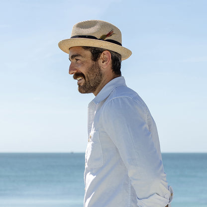 Sombrero de paja Toyo Trilby de Jaxon & James Natural al por mayor