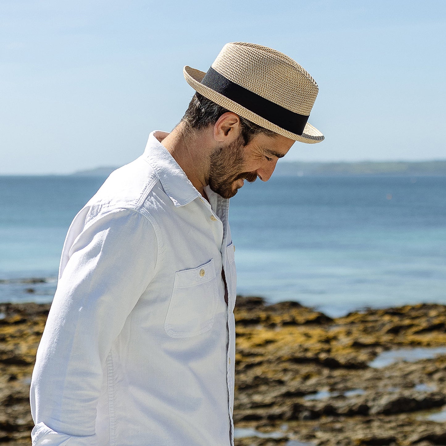 Sombrero de paja Toyo Trilby de Jaxon & James Natural al por mayor