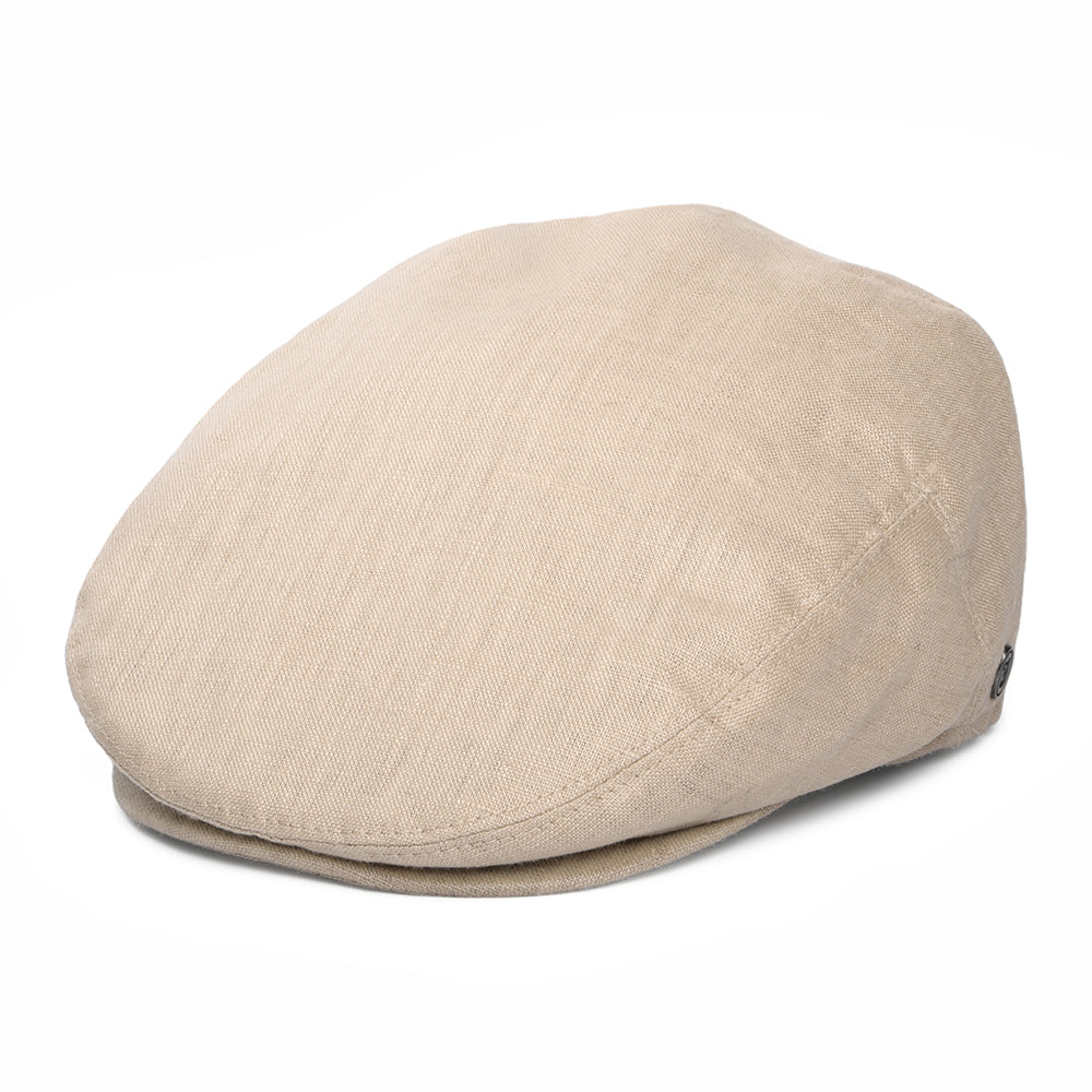 Gorra plana de lino de Jaxon & James Natural al por mayor