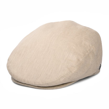 Gorra plana de lino de Jaxon & James Natural al por mayor