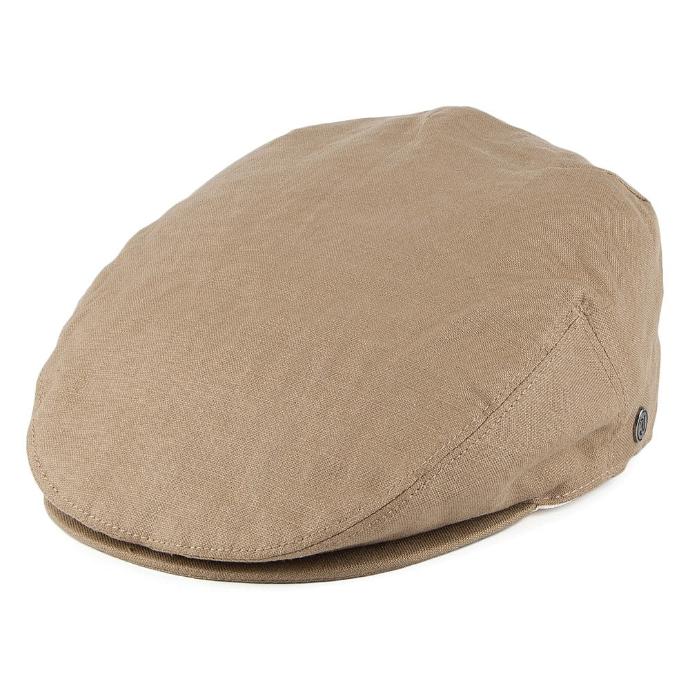 Gorra plana de lino de Jaxon & James Camel al por mayor