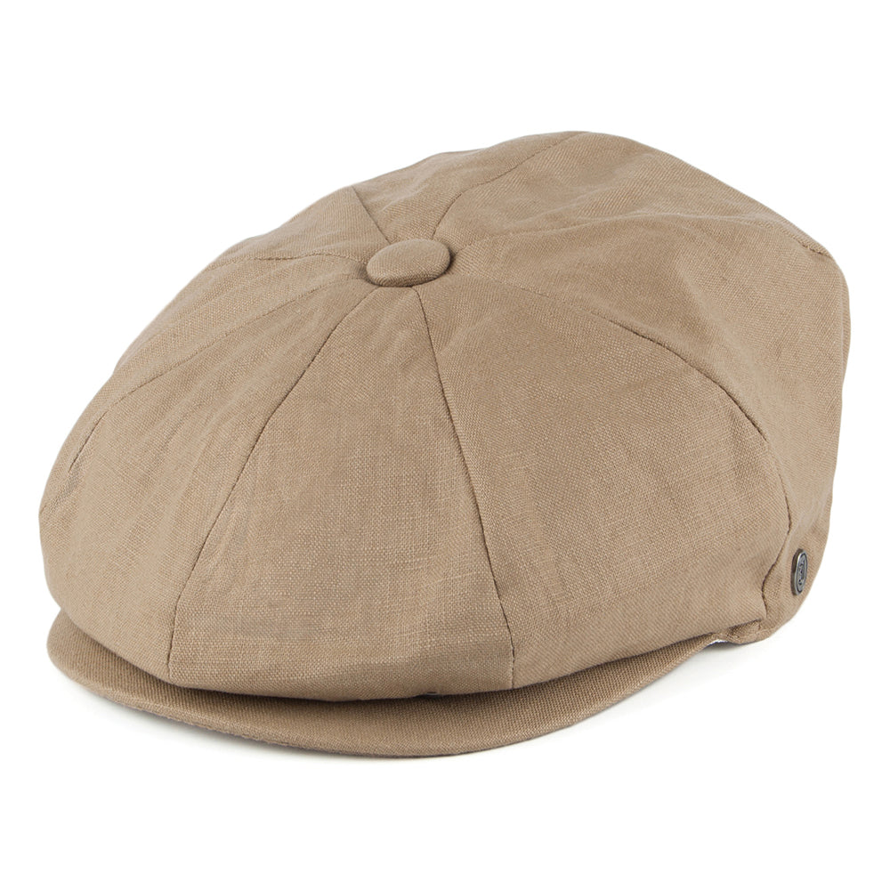 Gorra Newsboy de lino de Jaxon & James Camel al por mayor