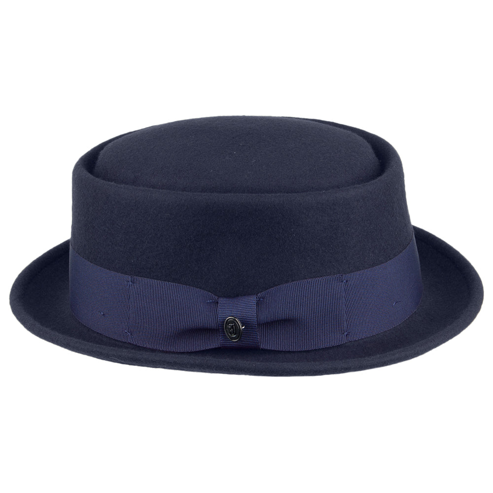 Sombrero flexible de lana Pork Pie de Jaxon & James Azul Marino al por mayor