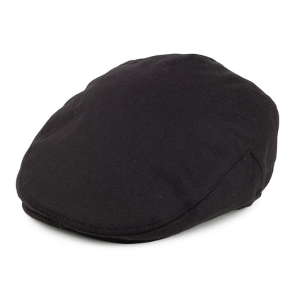 Gorra plana Harlem de lana pura de Jaxon & James Negro al por mayor