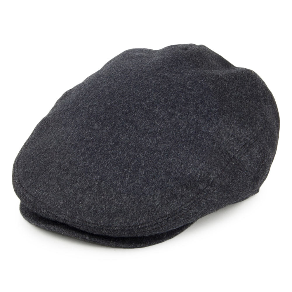 Gorra plana de lana pura Harlem de Jaxon & James Antracita al por mayor