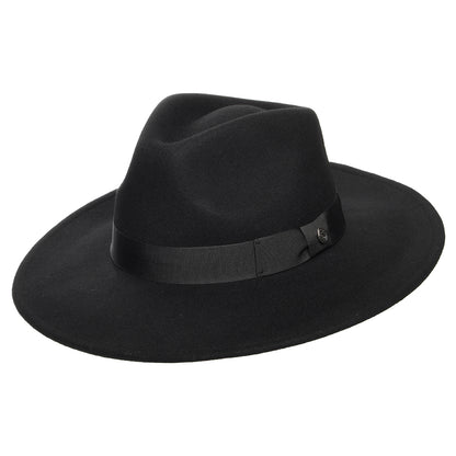 Sombrero Fedora The Author de ala ancha de Jaxon & James Negro al por mayor