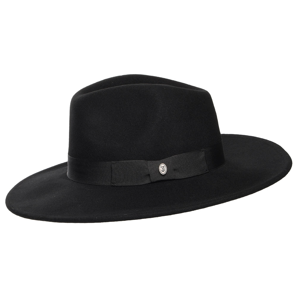 Sombrero Fedora The Author de ala ancha de Jaxon & James Negro al por mayor