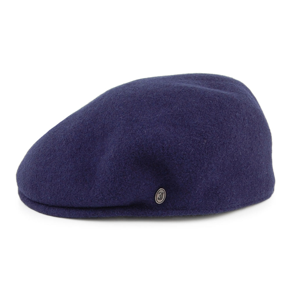 Gorra plana Classic de lana de Jaxon & James Azul Marino al por mayor