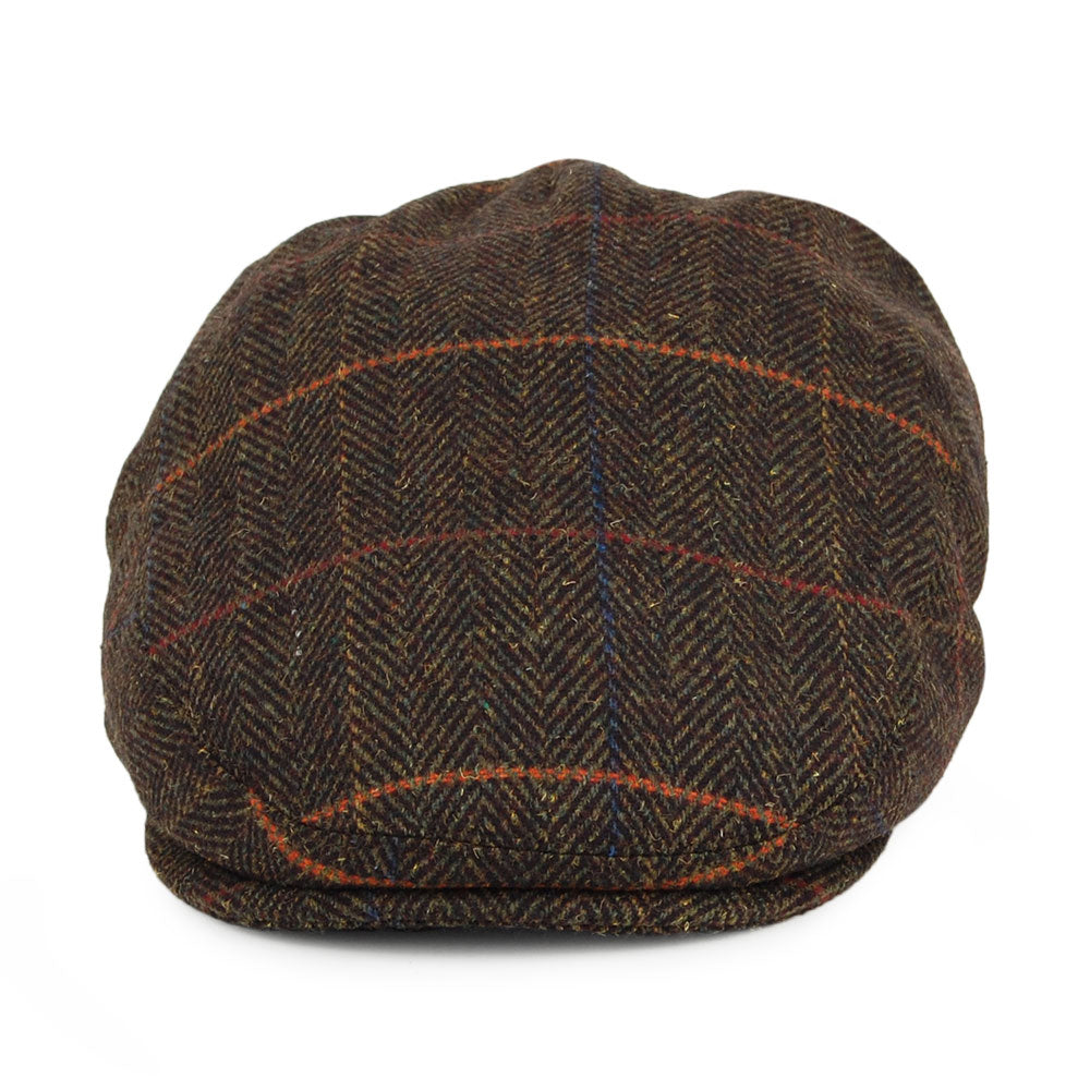 Gorra plana Glasgow a cuadros de Jaxon & James Verde Oliva al por mayor