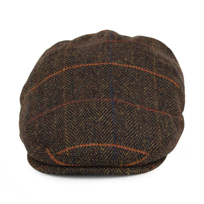 Gorra plana Glasgow a cuadros de Jaxon & James Verde Oliva al por mayor