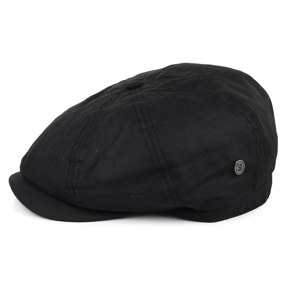 Gorra Newsboy British Millerain de algodón encerado de Jaxon & James Negro al por mayor
